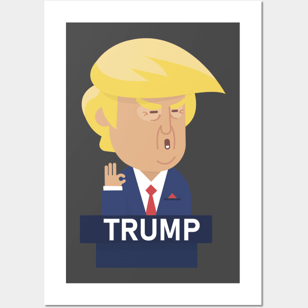 Ok Trump - Vote for Trump Wall Art by Printaha